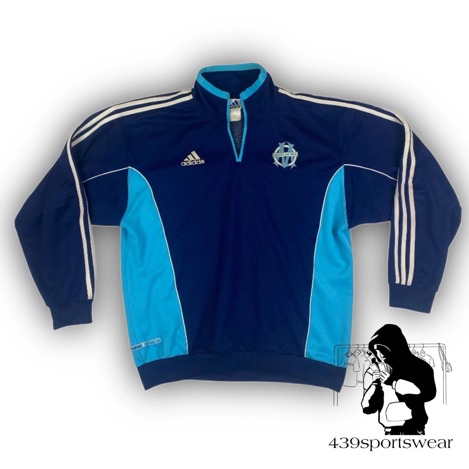 vintage Adidas Olympique Marseille half zipper Adidas