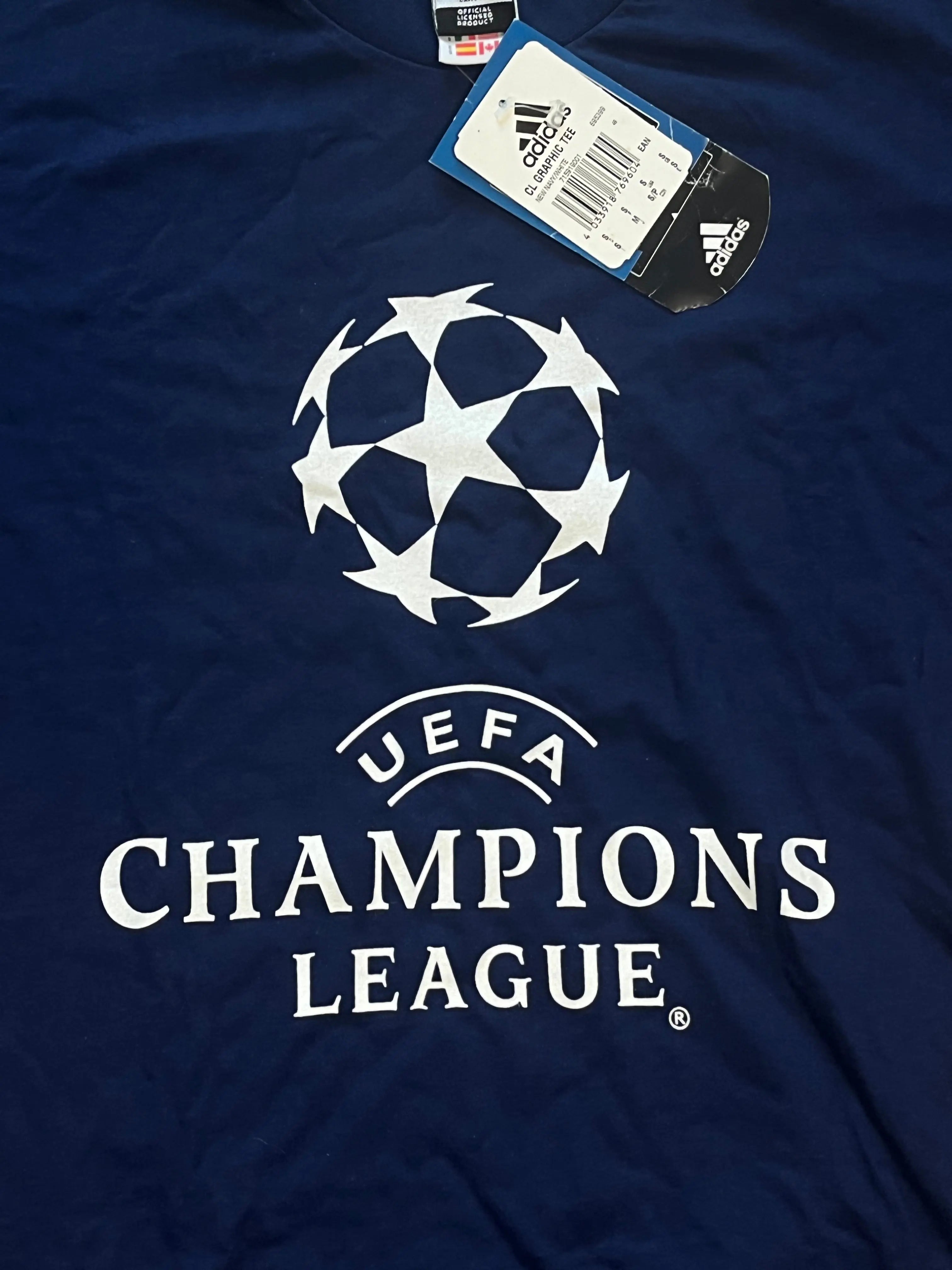 vintage Adidas UEFA CHAMPIONS LEAGUE t-shirt DSWT Adidas