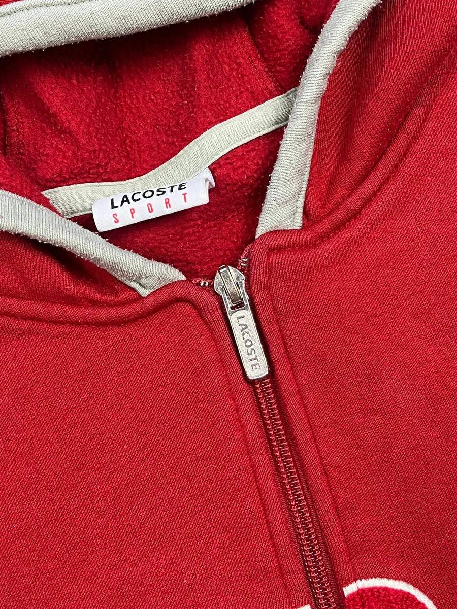 vintage Lacoste spellout sweatjacket vierdreineun