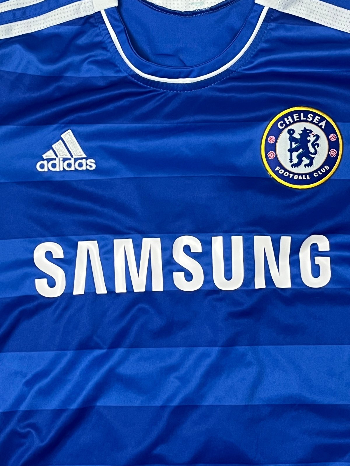 vintage Adidas Fc Chelsea 2011-2012 home DROGBA11 jersey {L} - 439sportswear