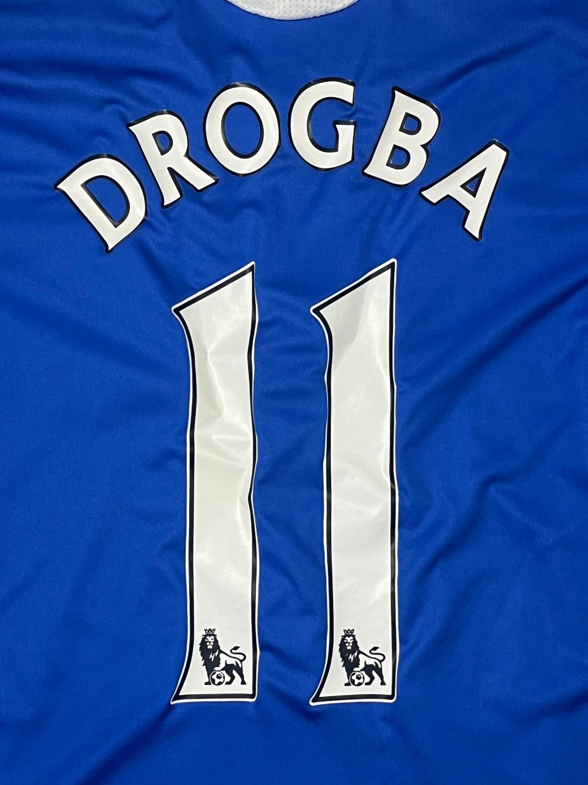 vintage Adidas Fc Chelsea 2011-2012 home DROGBA11 jersey {L} - 439sportswear