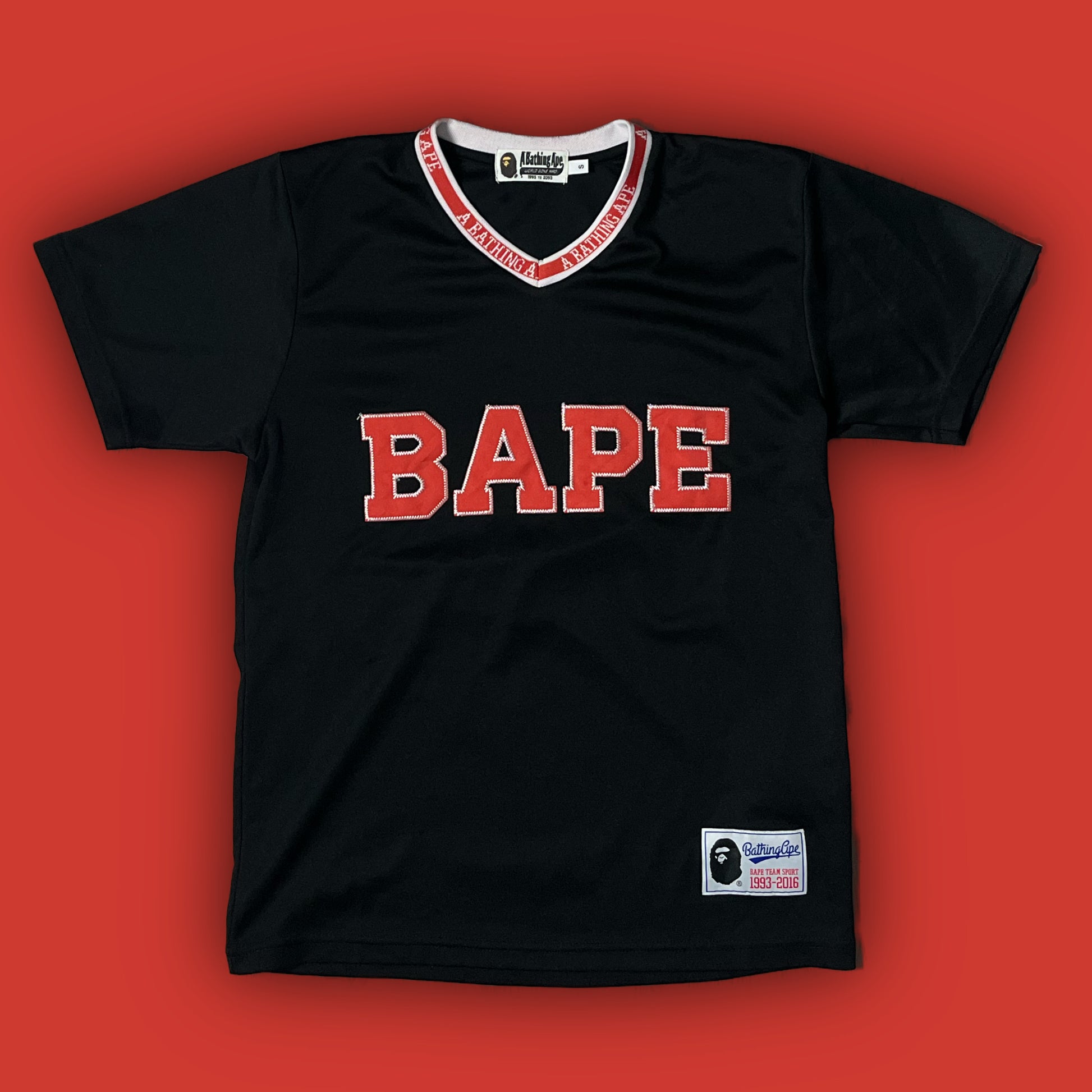 vintage BAPE a bathing ape jersey {S}