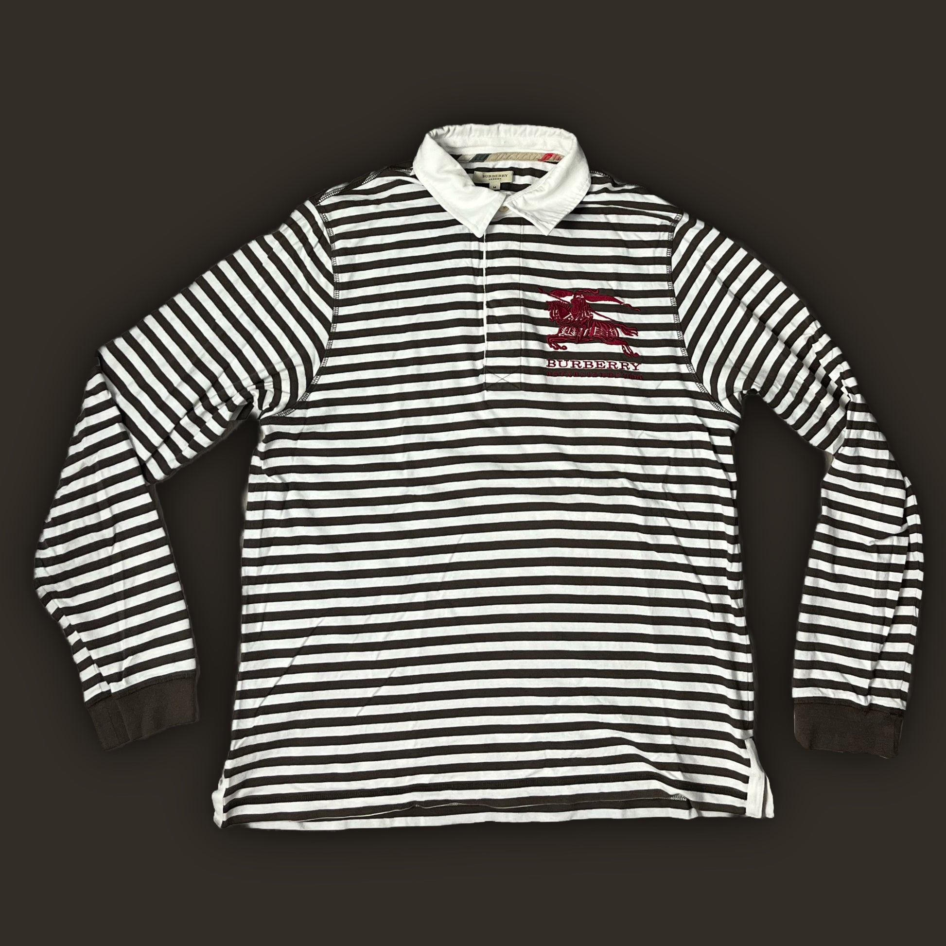 vintage Burberry longsleeve polo {M}