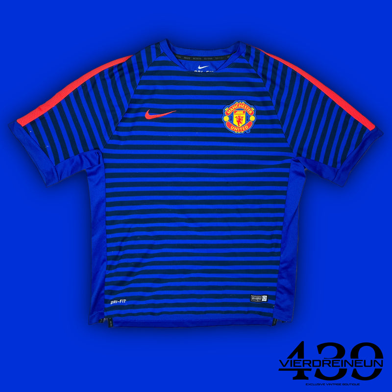 vintage Nike Manchester United trainingjersey {L}
