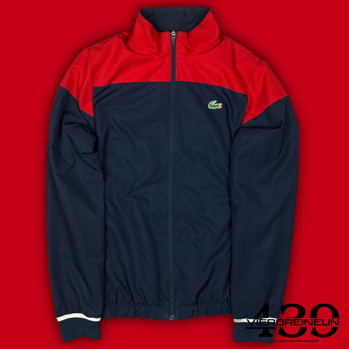 red Lacoste windbreaker {S}