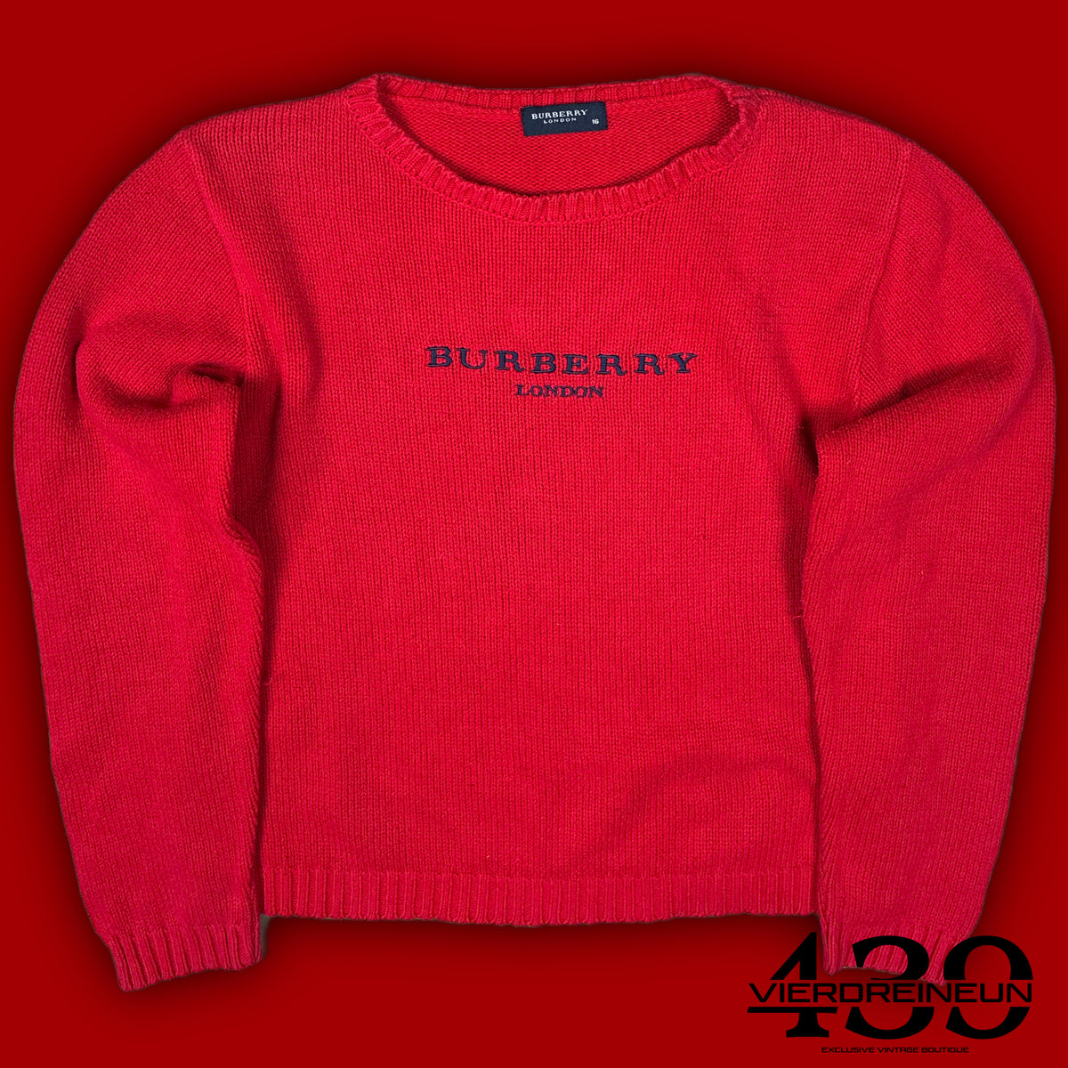 vintage Burberry knittedsweater {S}