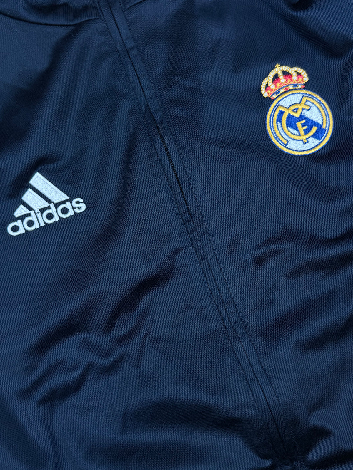 vintage navyblue Adidas Real Madrid trackjacket {L}