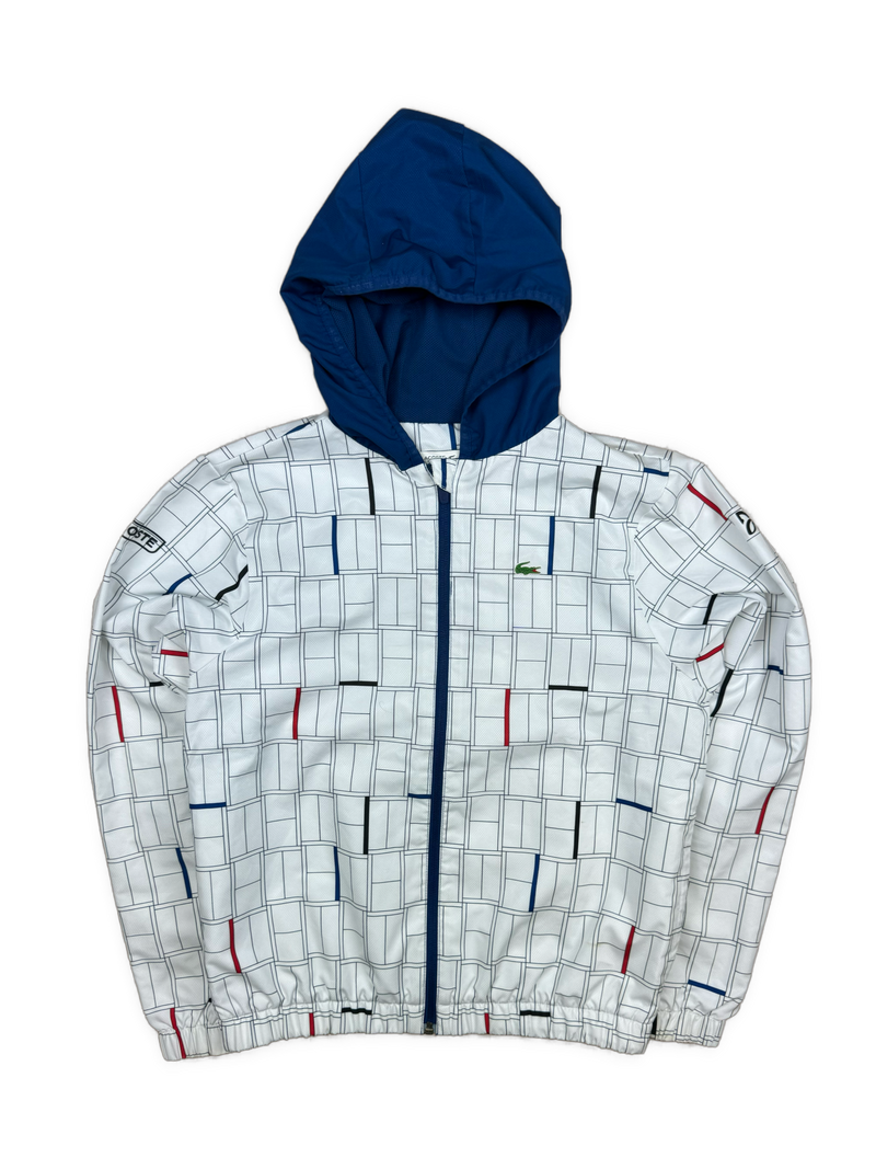 white Lacoste windbreaker {XS}