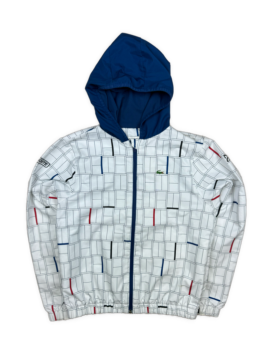 white Lacoste windbreaker {XS}