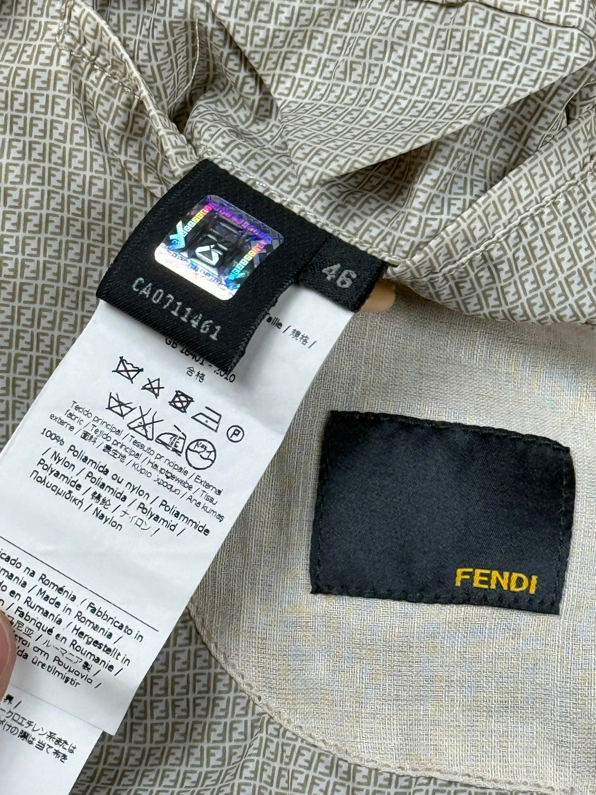 vintage Fendi monogram windbreaker {S}