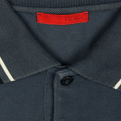 vintage navyblue Prada polo long {S}
