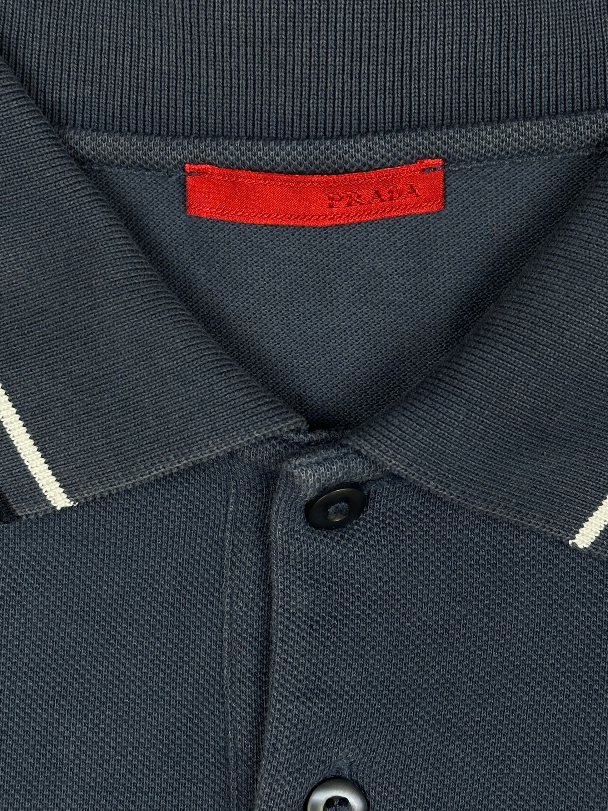 vintage navyblue Prada polo long {S}