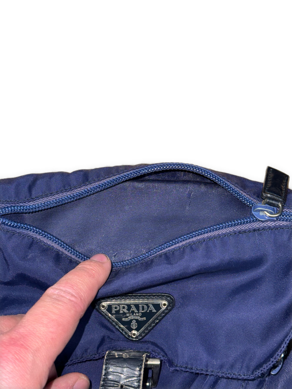 vintage purple Prada slingbag