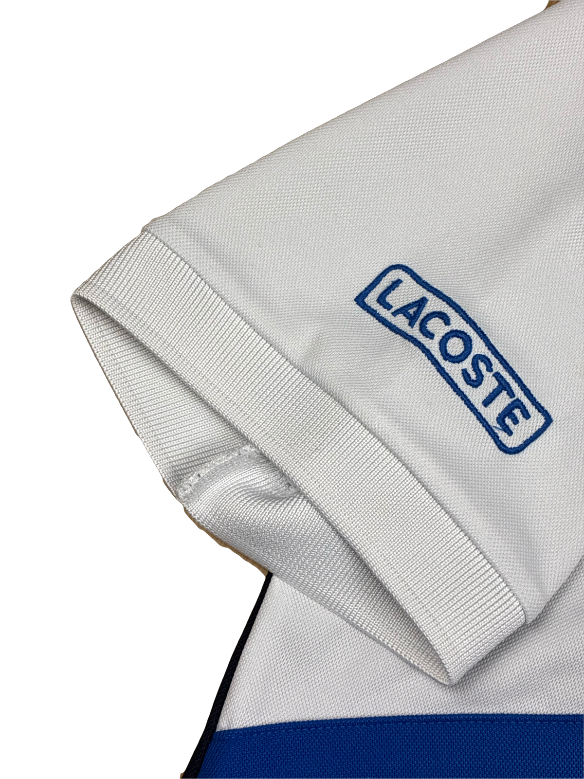 vintage white Lacoste polo {S}