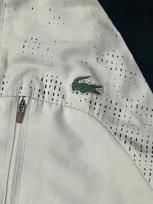 white Lacoste windbreaker {S}