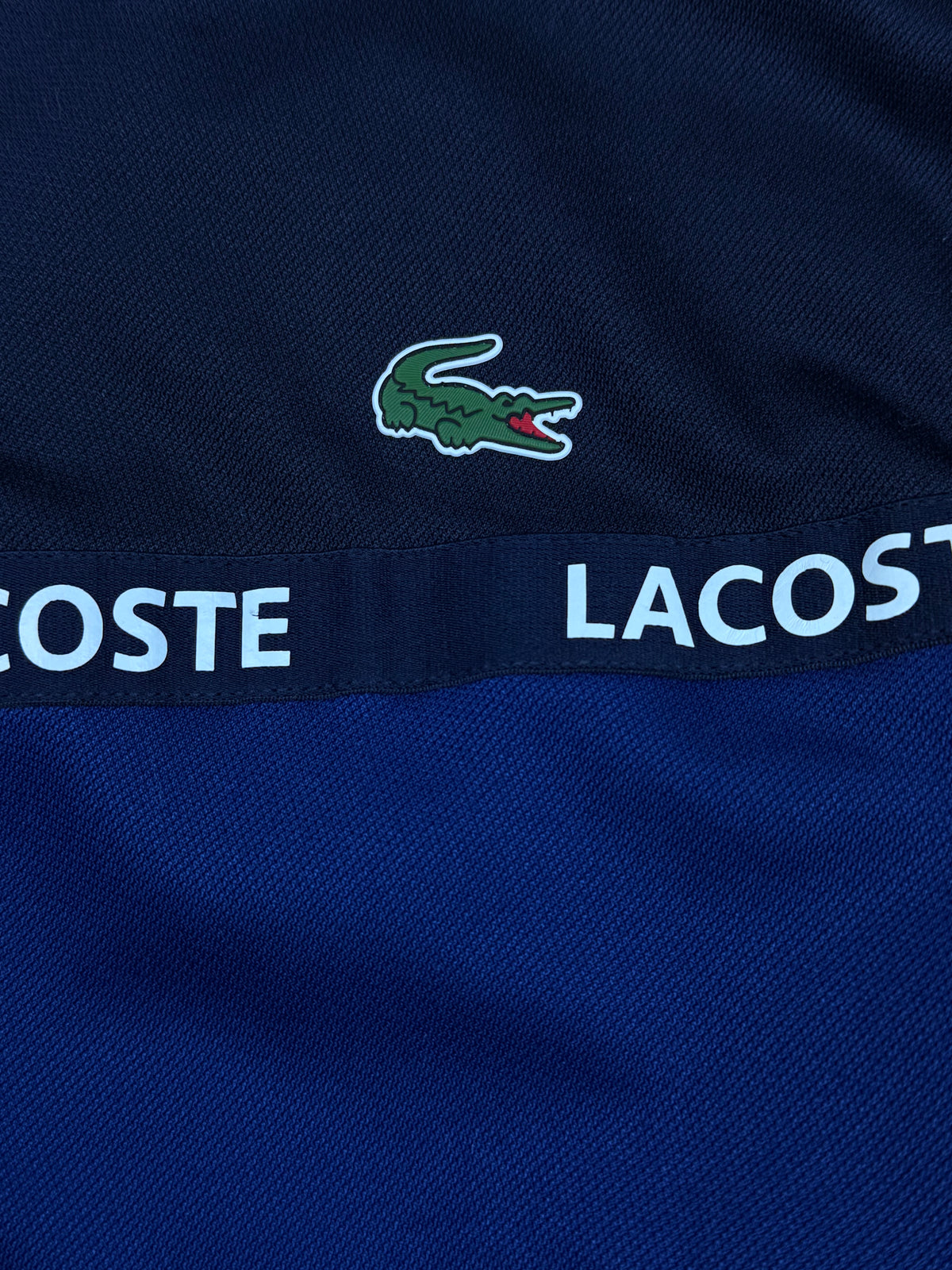navyblue Lacoste trackjacket {L}