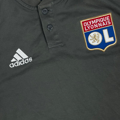 grey Adidas Olympique Lyon polo {XS}