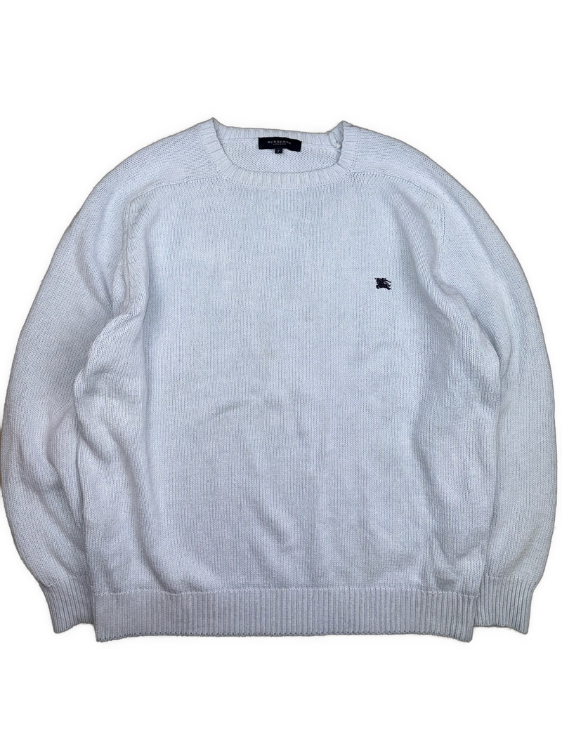 vintage babyblue Burberry knittedsweater {XL}