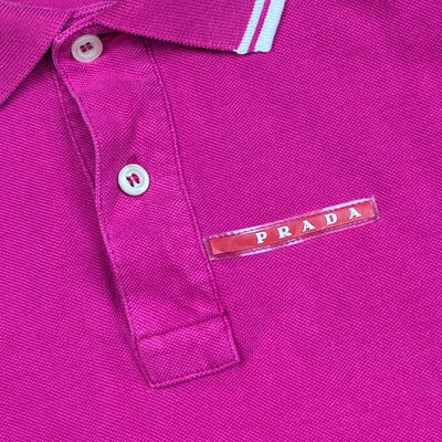 vintage pink Prada polo {M}