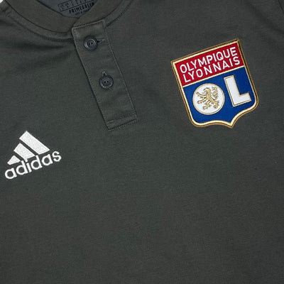 grey Adidas Olympique Lyon polo {S}