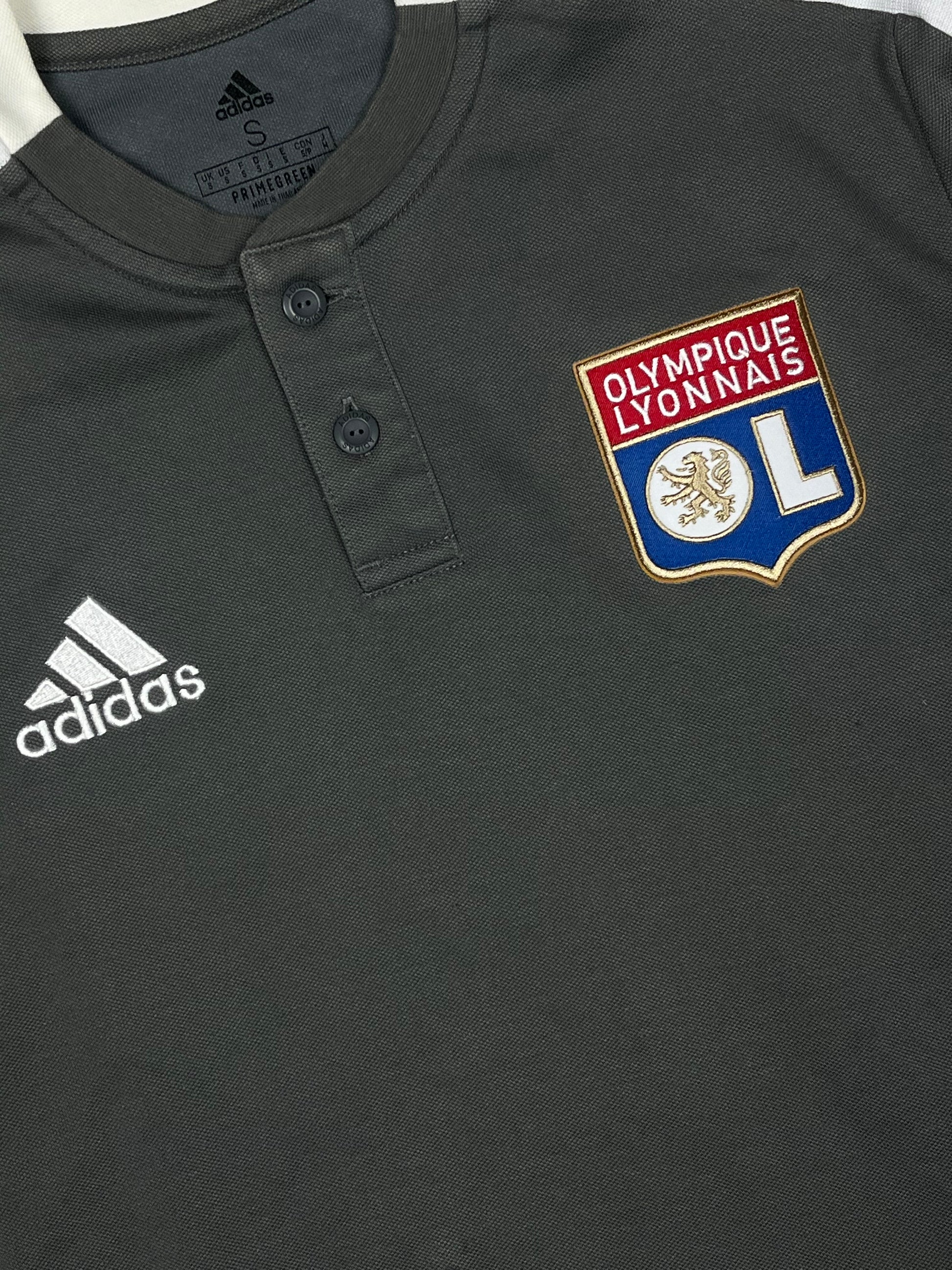 grey Adidas Olympique Lyon polo {S}