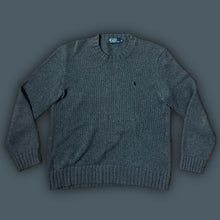 Φόρτωση εικόνας στο εργαλείο προβολής Συλλογής, vintage grey Polo Ralph Lauren knittedsweater {M}
