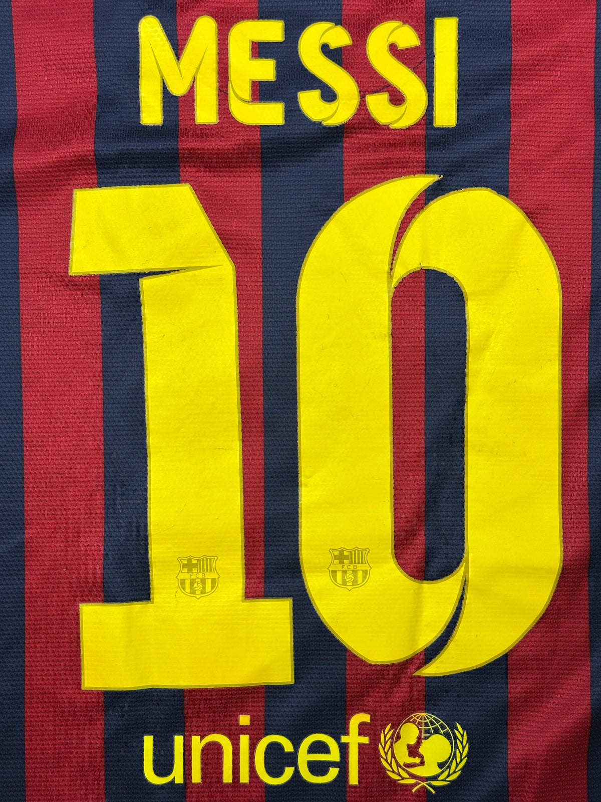 vintage Nike Fc Barcelona home jersey MESSI10 {XS}