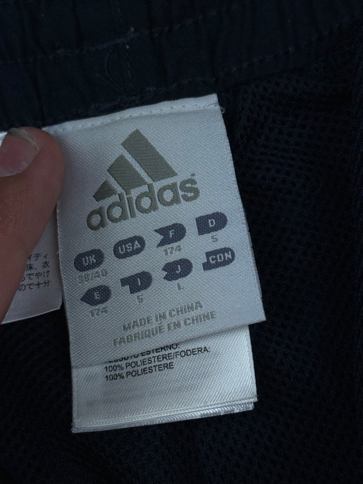 vintage navyblue Adidas Real Madrid trackpants {L}