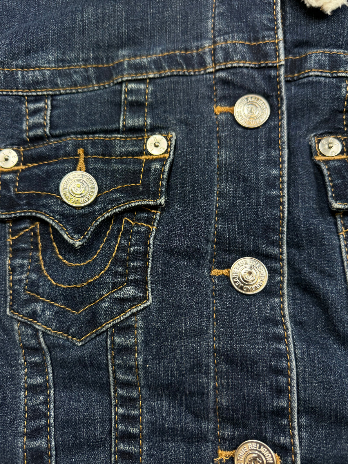 vintage True Religion jeansjacket {S}