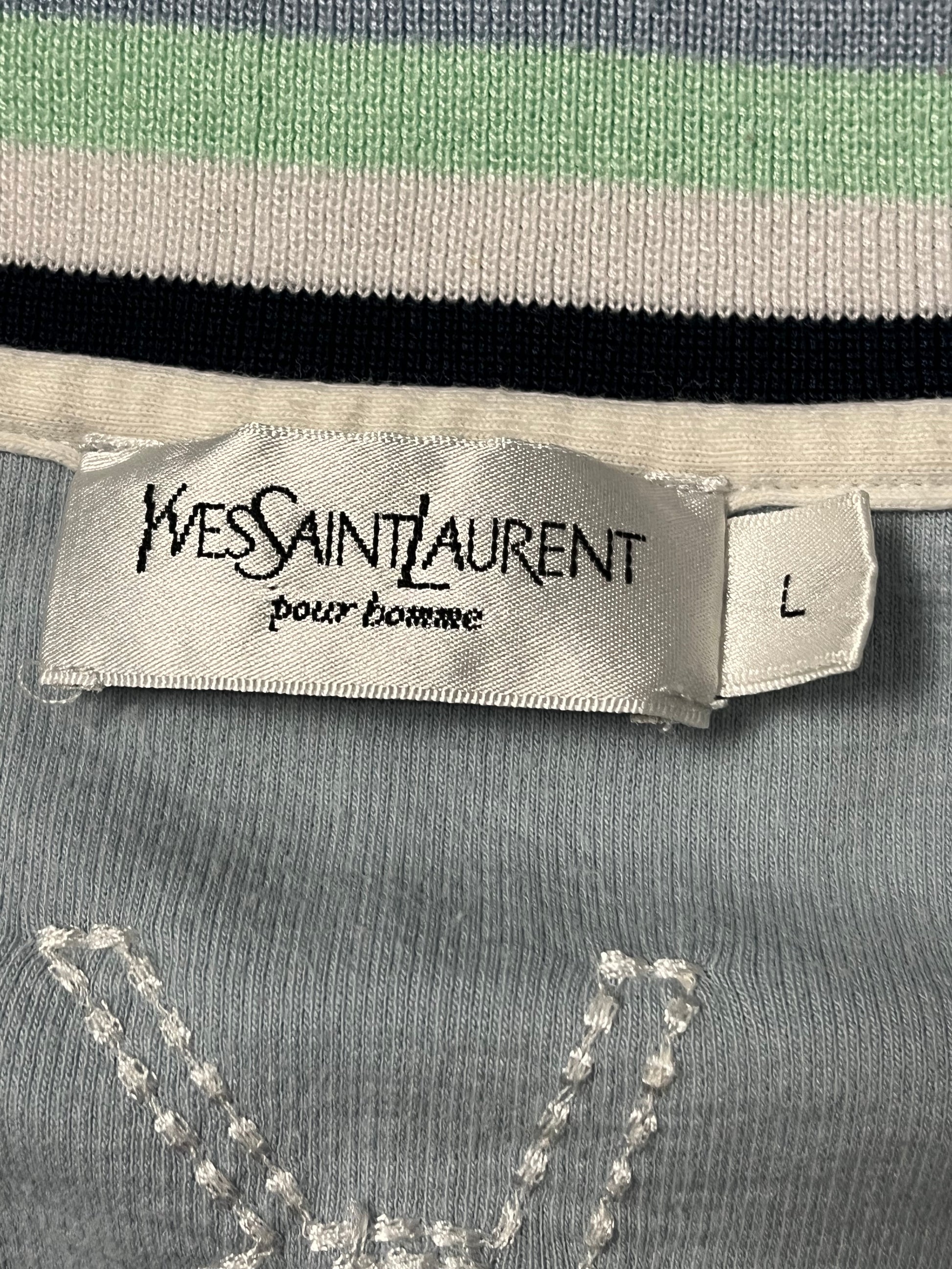 vintage babyblue Yves Saint Laurent sweatjacket {L}