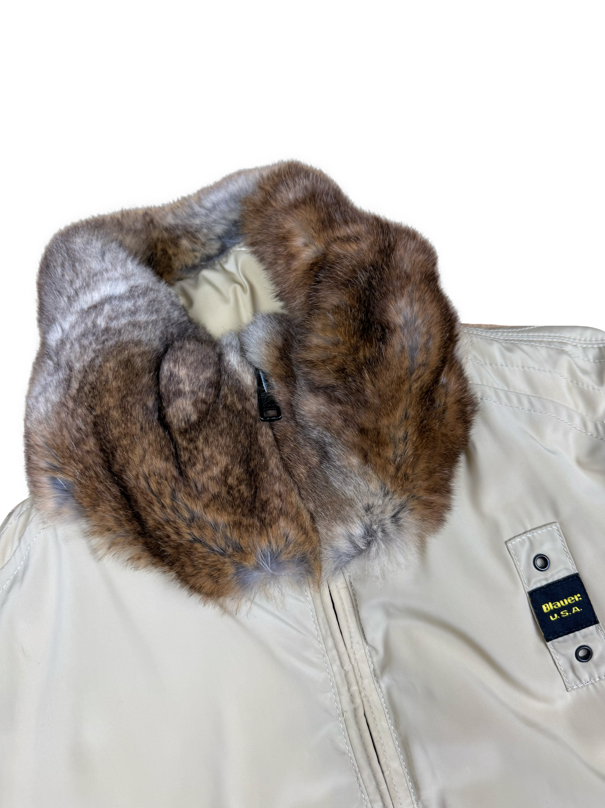 vintage Blauer winterjacket (real fur)