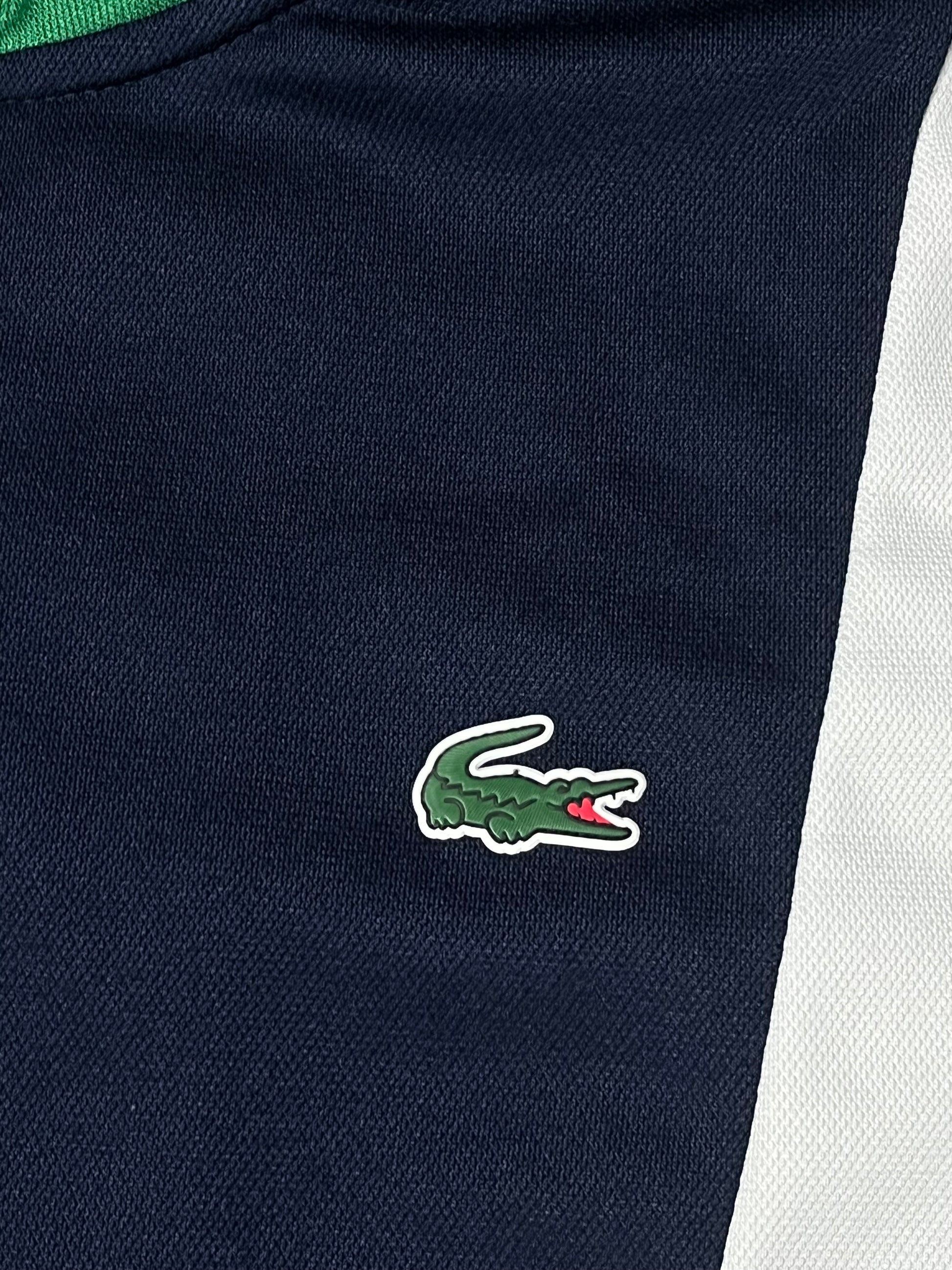 white Lacoste sweatjacket {S}