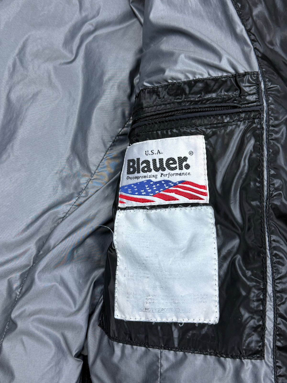 vintage Blauer winterjacket (real fur)