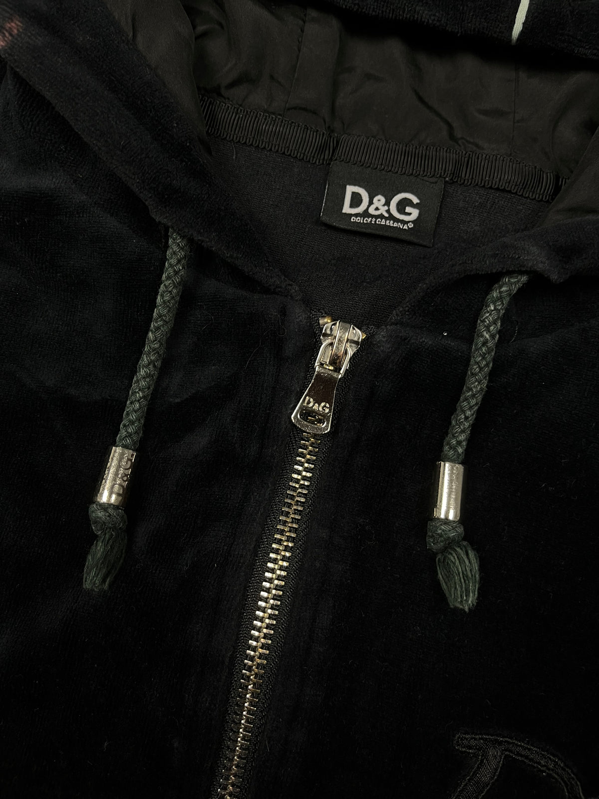 vintage velour Dolce & Gabbana sweatjacket {XS}