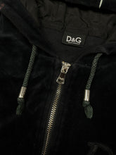 Load image into Gallery viewer, vintage velour Dolce &amp; Gabbana sweatjacket {XS}
