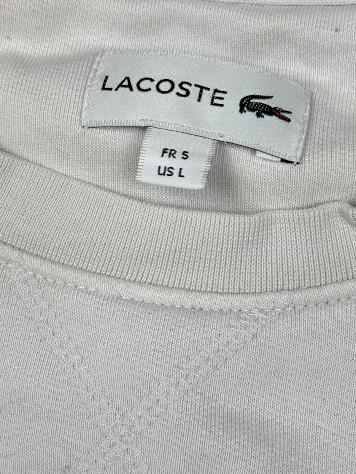 white Lacoste sweater {L}