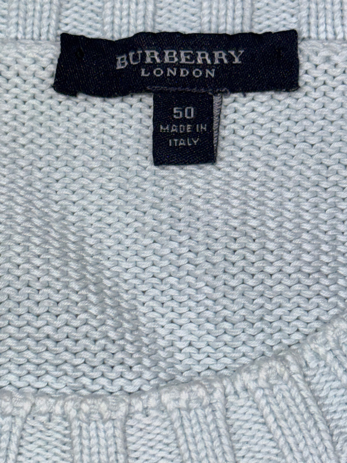 vintage light babyblue Burberry knittedsweater