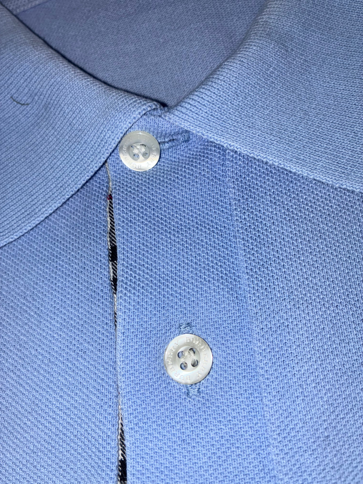 vintage babyblue Burberry polo {L}