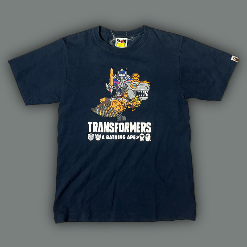 vintage BAPE a bathing ape X TRANSFORMERS t-shirt {S}