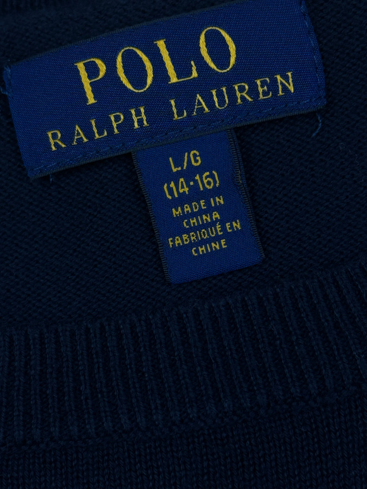 vintage navyblue Polo Ralph Lauren knittedsweater {XS}