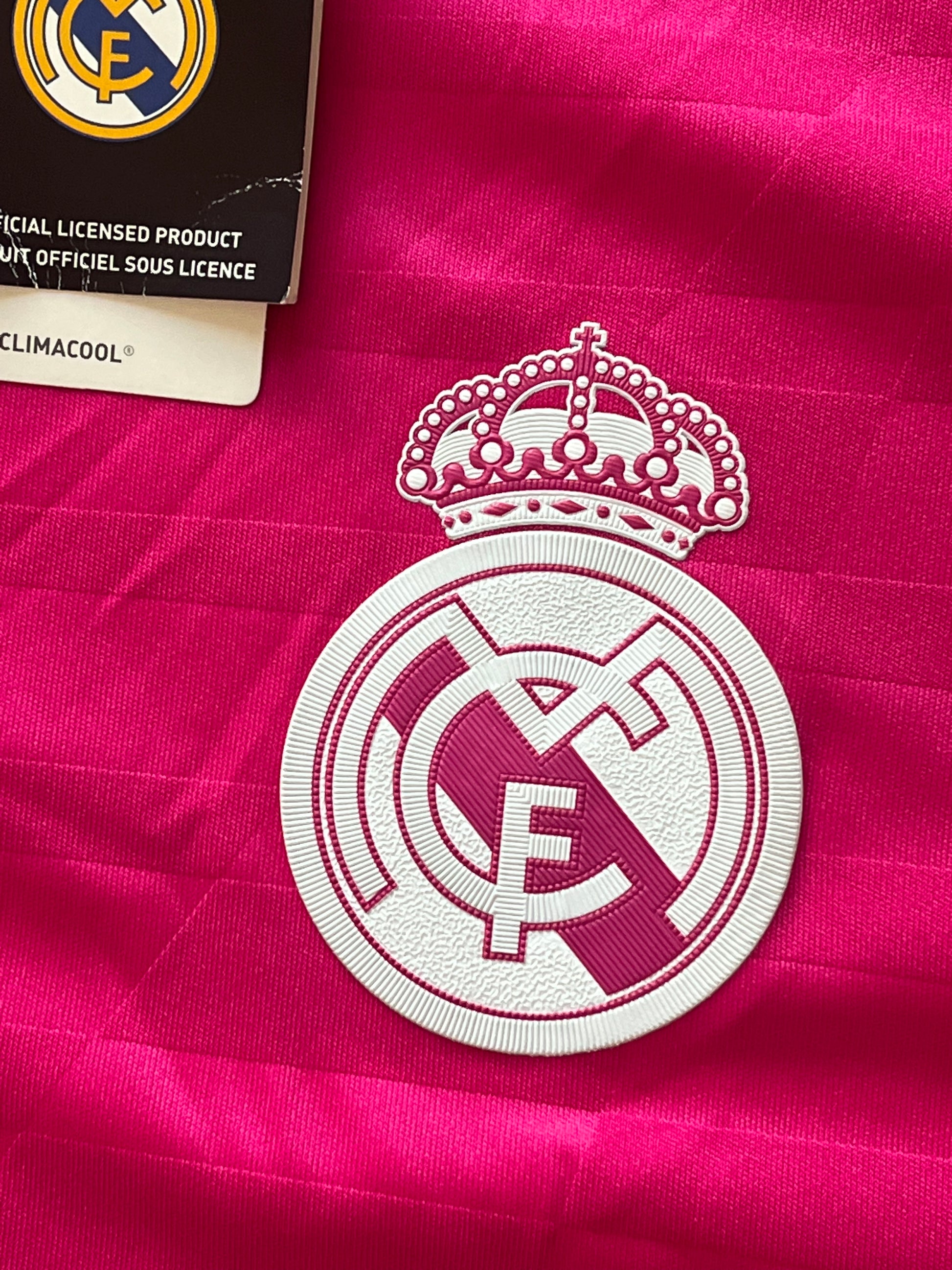 pink Adidas Real Madrid 2014-2015 away jersey DSWT {XXL}