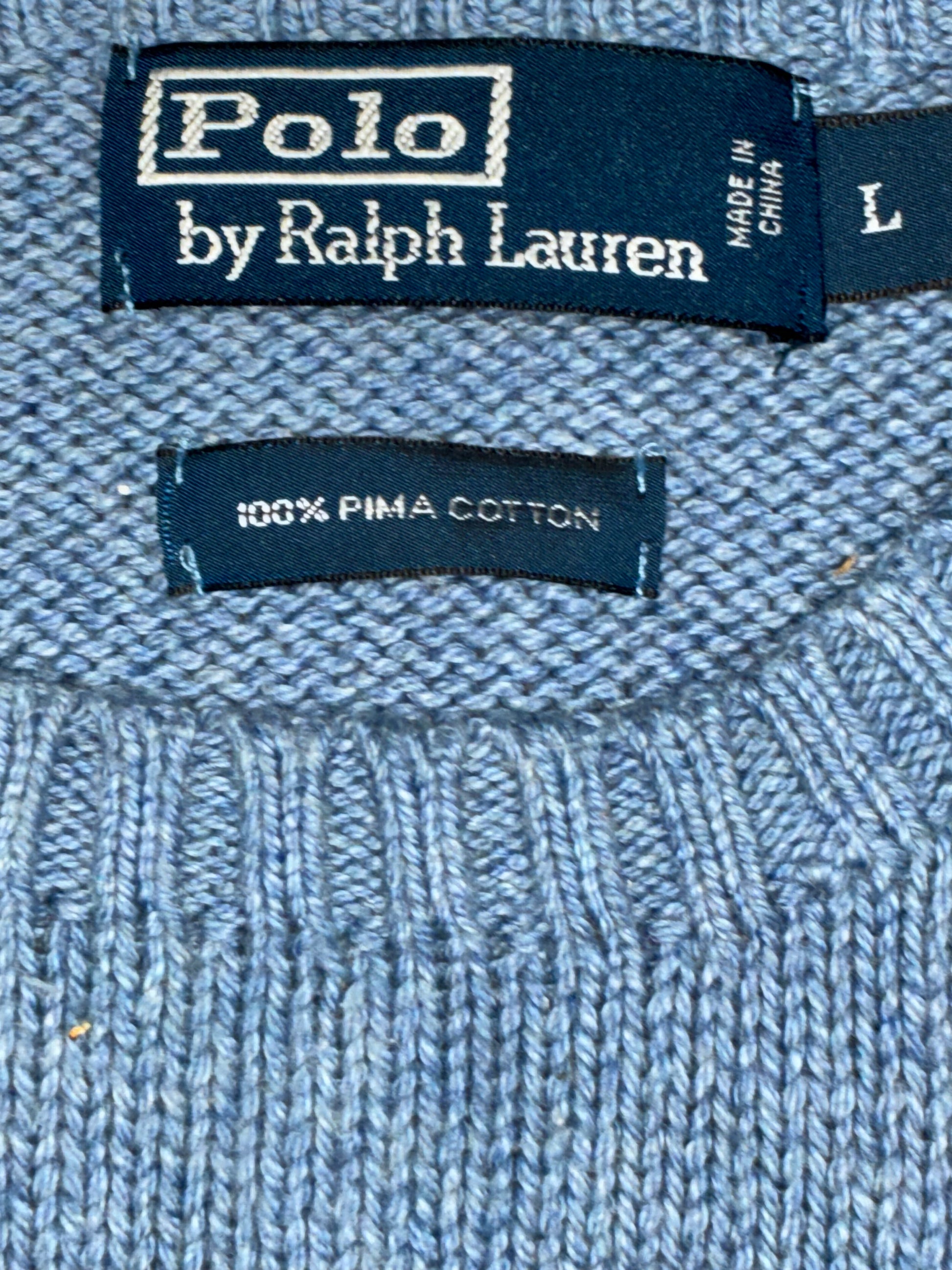 vintage babyblue Polo Ralph Lauren knittedsweater {L}