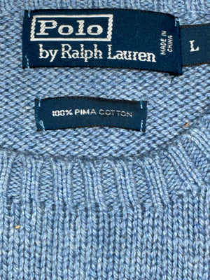 vintage babyblue Polo Ralph Lauren knittedsweater {L}