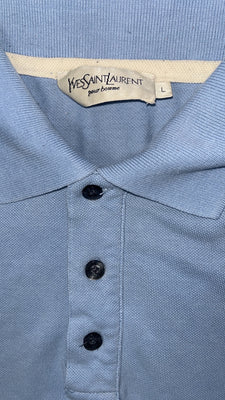 vintage babyblue Yves Saint Laurent polo {L}