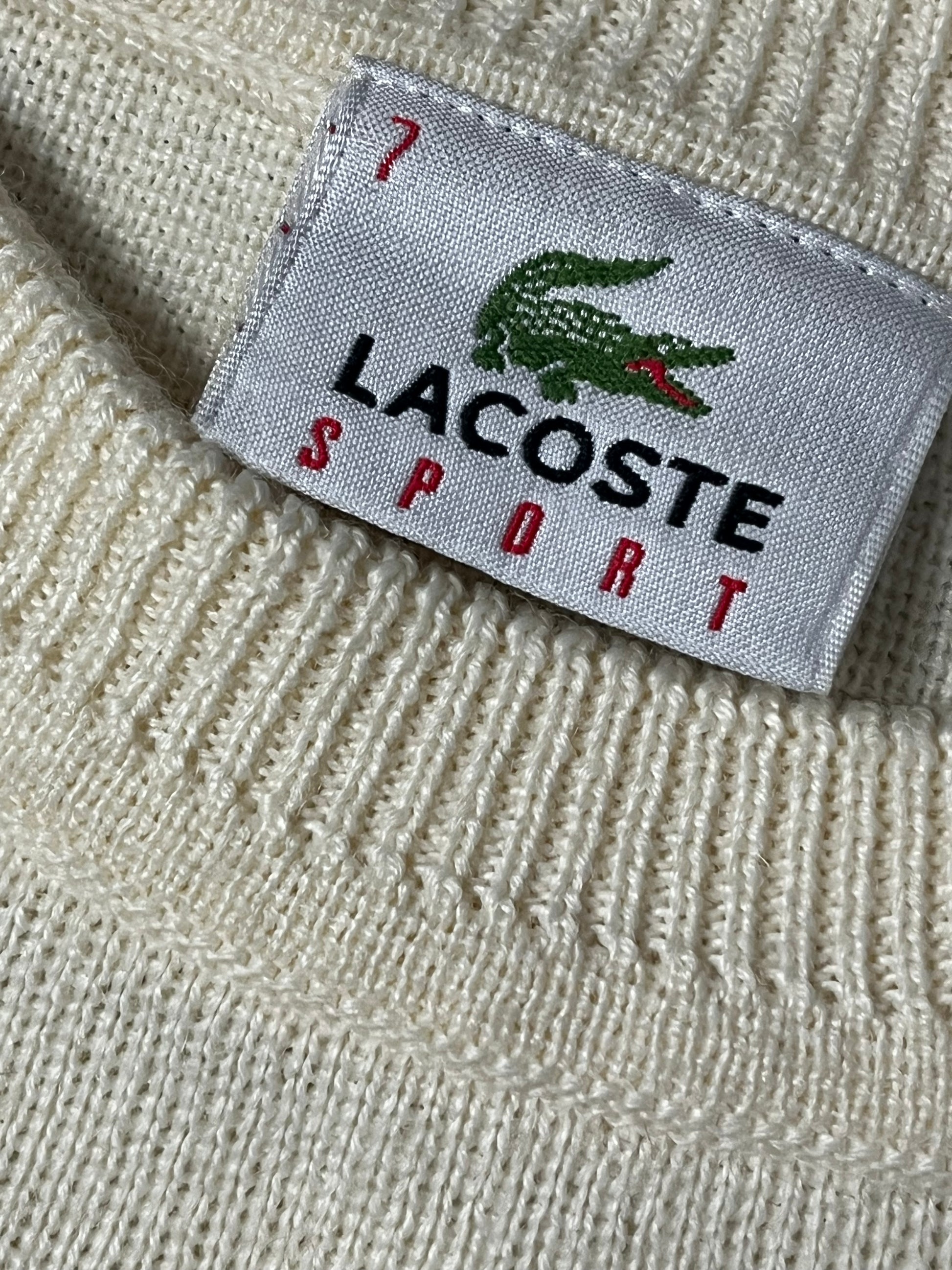 vintage beige Lacoste knittedsweater {XL}