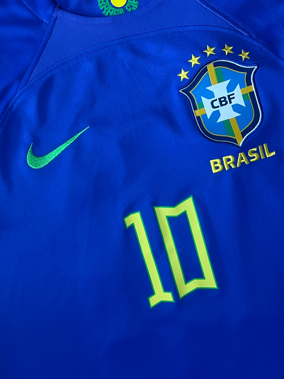 blue Nike Brasil 2022 away jersey {S}