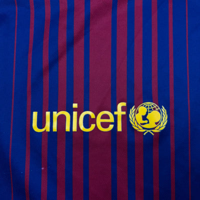 blue Nike Fc Barcelona home jersey {S}