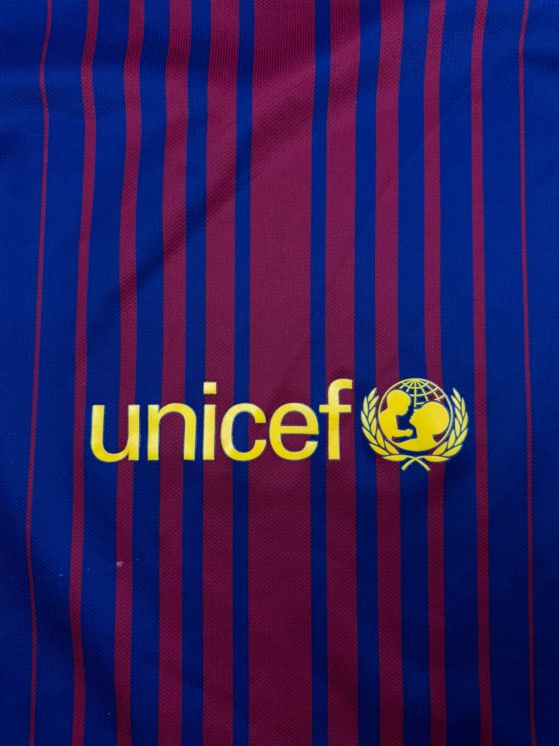 blue Nike Fc Barcelona home jersey {S}