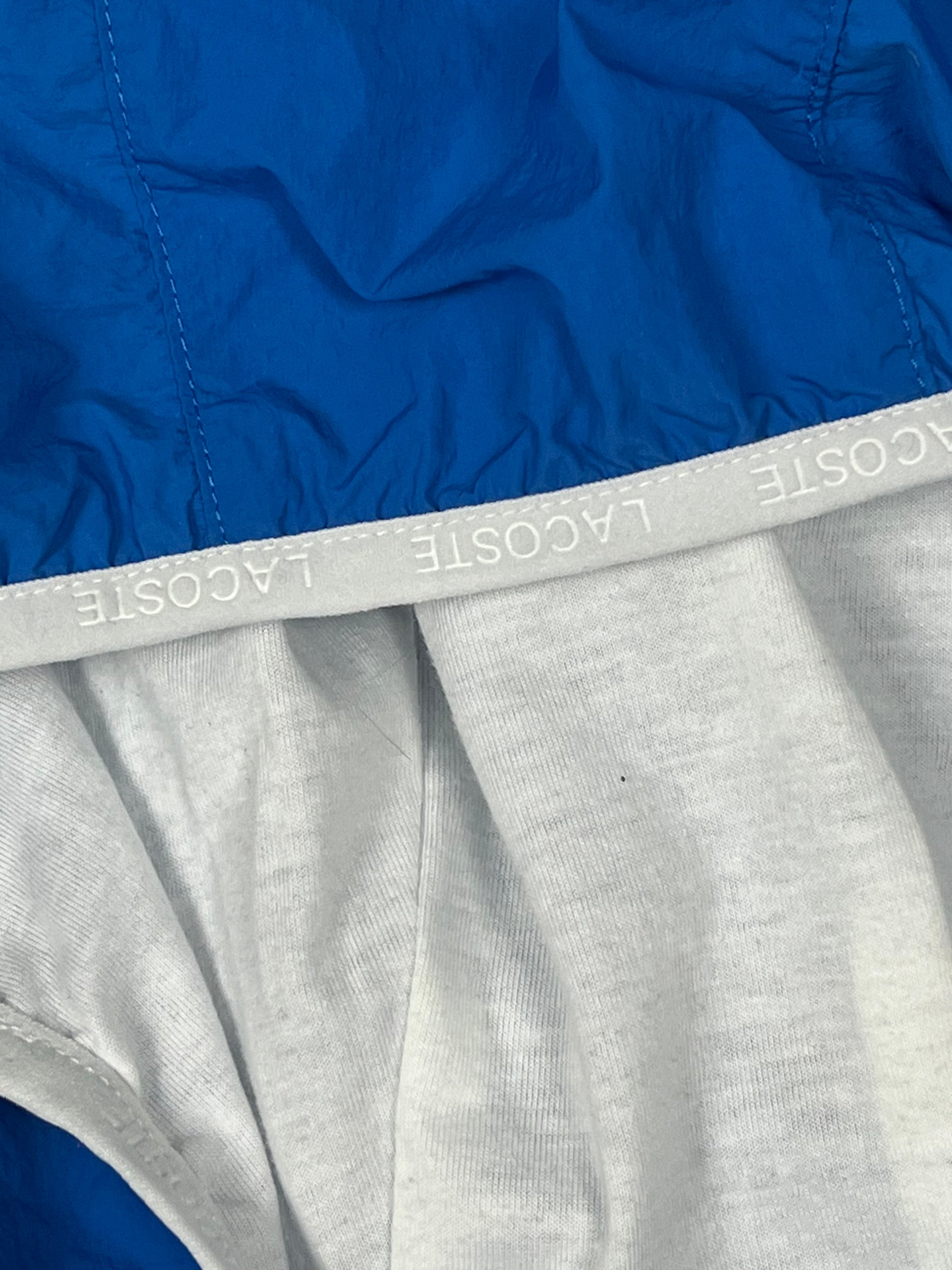 blue Lacoste halfzip windbreaker {S}