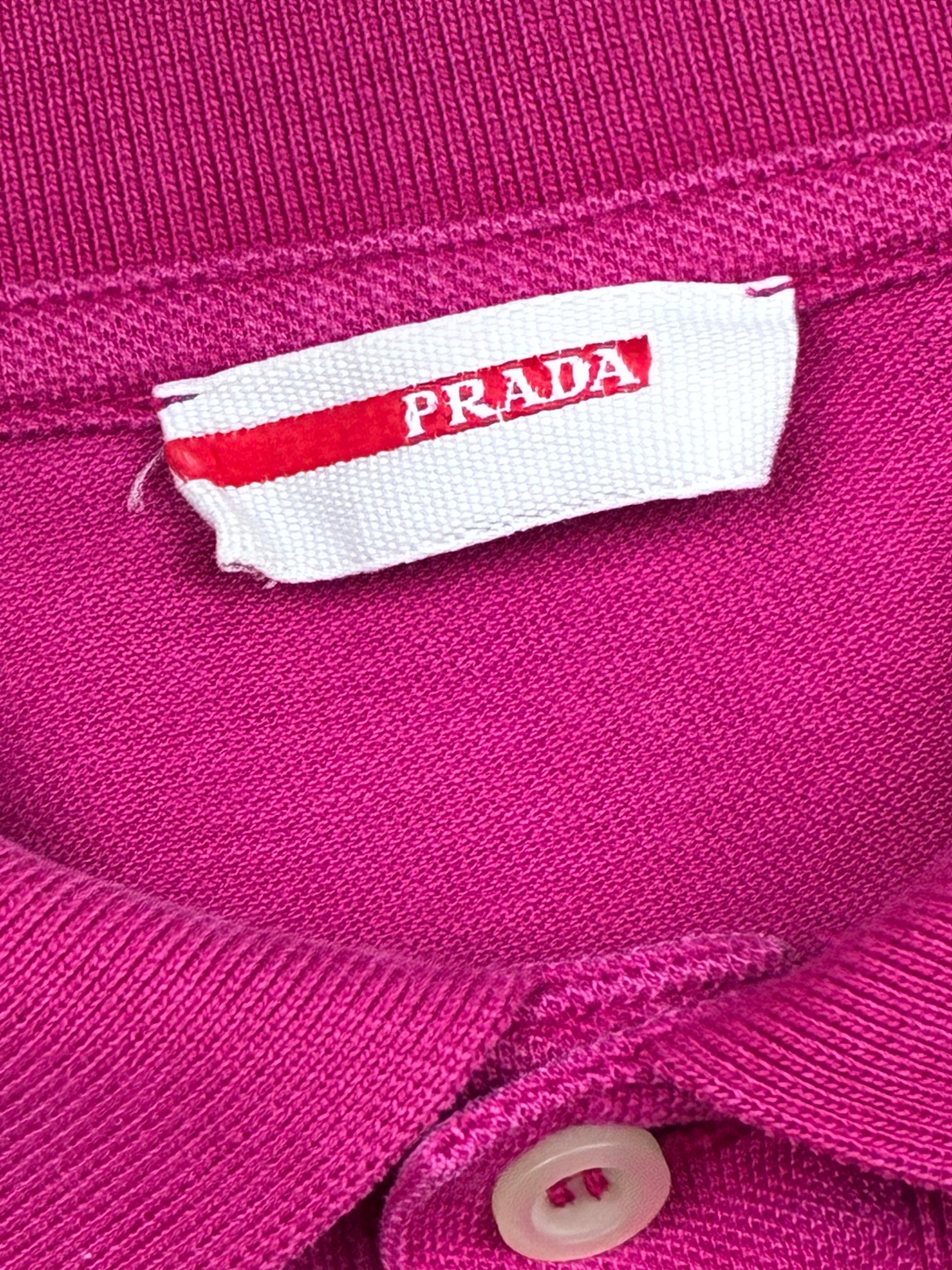 vintage pink Prada polo {M}